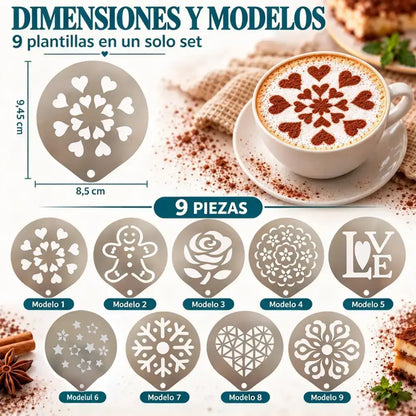 ☕ Šablona iz nerjavnega jekla za latte art