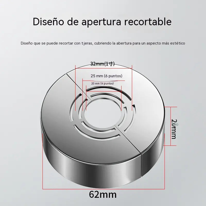 【10 modelos: 28 €】🔧 Cubretubos magnético – 🛠️ Diseño de dos piezas, instalación sin herramientas: cubre los huecos alrededor de las tuberías en segundos. Estética elegante. ¡Ideal para la cocina y el baño! ✨