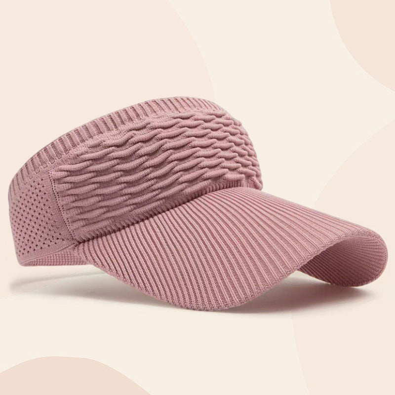 【3 pieza】Sombrero de sol informal de punto para mujer: un accesorio elegante y con estilo; cómodo y ajustable, con un diseño único que irradia elegancia.