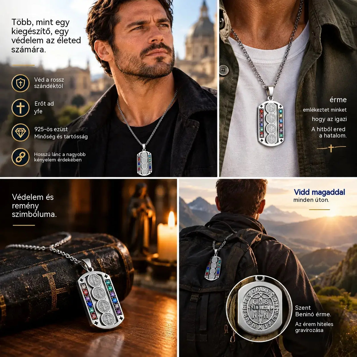 ⏰ Colgante protector para hombre