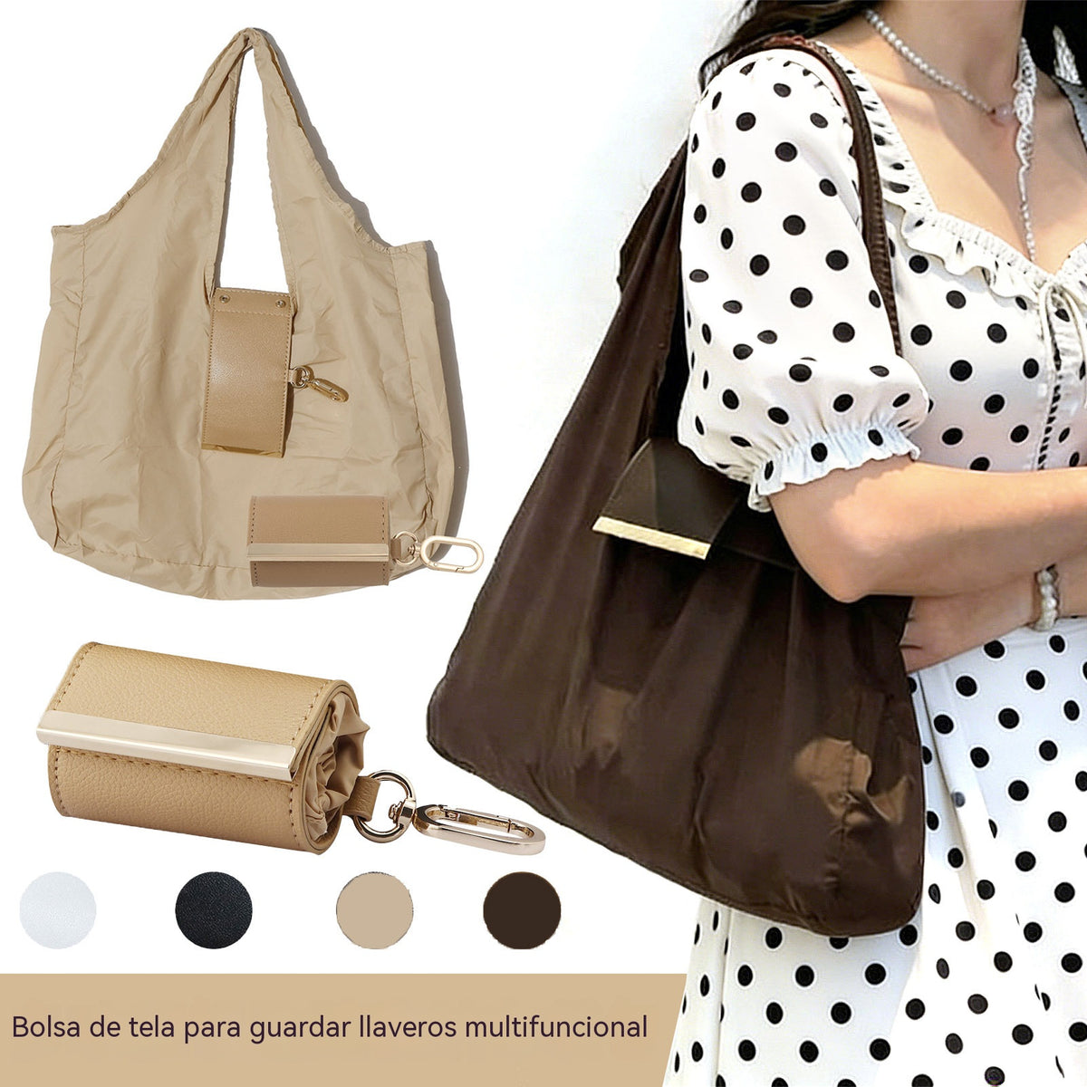 【venderse como panqueques】Nueva bolsa de compras para mujer de gran capacidad