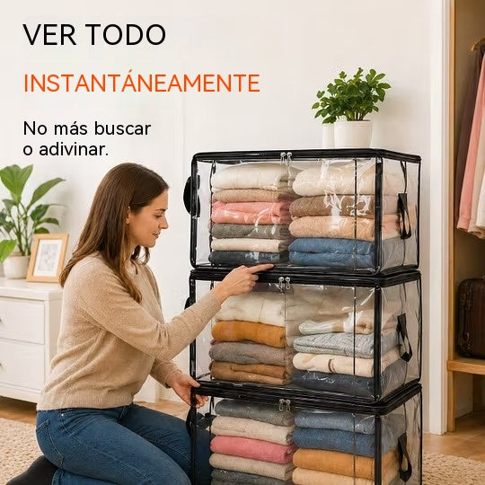 🔥50%OFF📦Bolsa de almacenamiento de plástico transparente, grande, resistente y gruesa para ropa, mudanzas y almacenamiento