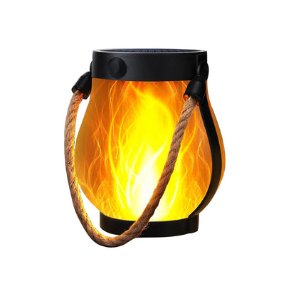 🏆【🔥Venta caliente】Lámpara de llama solar, farol de cuerda de cáñamo, decoración para jardín