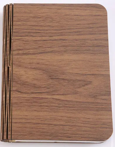 💡✨Lámpara de escritorio tricolor que protege la vista, lámpara LED de madera con páginas que se abren, set de regalo.