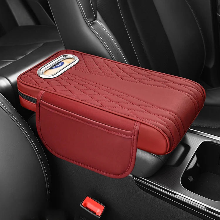 Caja de almacenamiento multifuncional para coche 3 en 1 de piel.