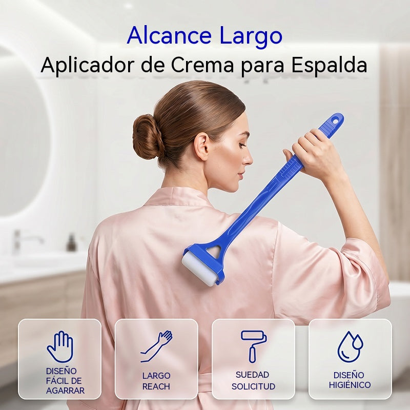 🔥 ¡Deja de retorcerte como un pretzel! Rodillo aplicador de largo alcance para loción y protector solar, Solo ✨