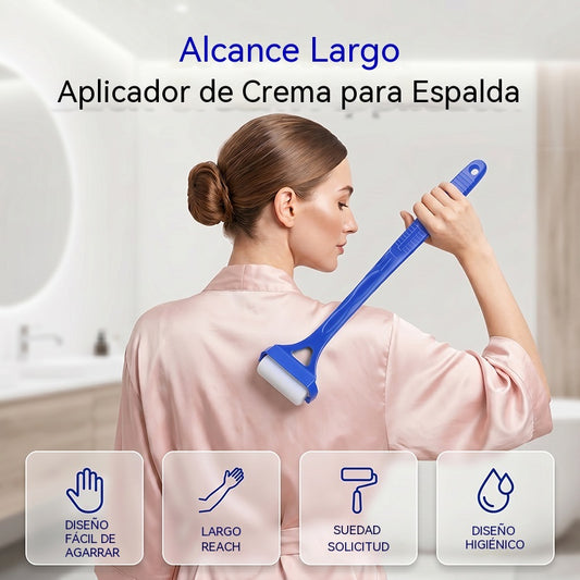🔥 ¡Deja de retorcerte como un pretzel! Rodillo aplicador de largo alcance para loción y protector solar, Solo ✨