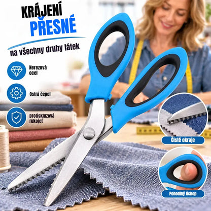 🔥2 kusy 620Kč✂️ Tijeras dentadas profesionales – Tijeras de tela afiladas y dentadas