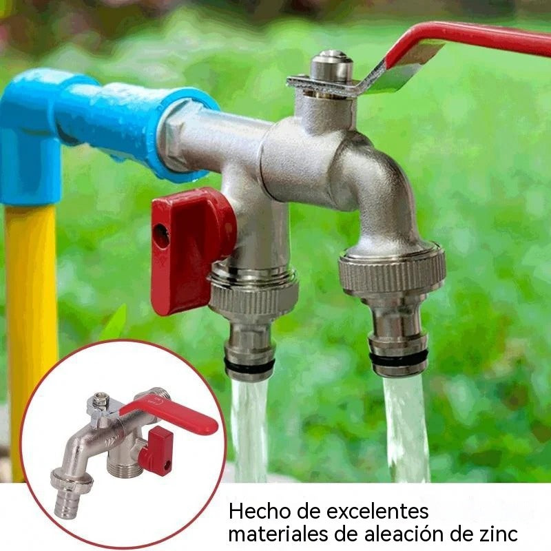 🔥Doble salida para uso exterior | Válvula antirretorno integrada y latón antihielo (UKCA/CE)🚰