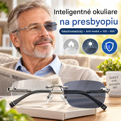 👓 Ta pametna bralna očala s funkcijo povečave so posebej zasnovana za ljudi srednjih in starejših let; odlikujejo jih večžariščna (multifokalna) tehnologija, prilagajanje svetlobi, fotokromatske leče in zaščita pred modro svetlobo.