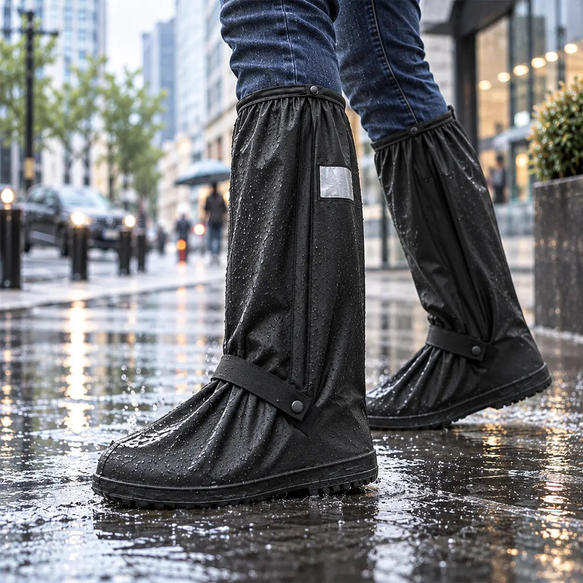 【1 par】Zaščitite svoje superge pred premočenjem! Trpežne vodoodporne prevleke za čevlje: nedrseče in zložljive – preproste za prenašanje v torbi 🌧️