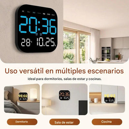 🕰️🛏️ Reloj digital apto tanto para el hogar como para la oficina, con ajuste de brillo/temperatura.