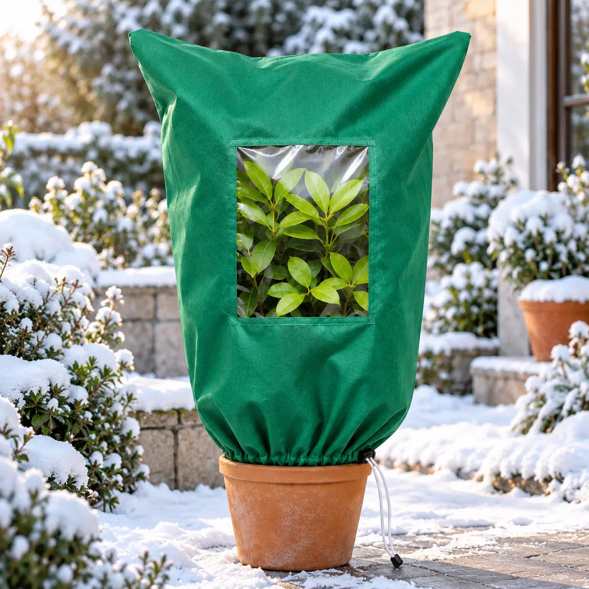 ⏳🔥¡50% DE DESCUENTO POR TIEMPO LIMITADO! ⏰IMPRESCINDIBLE PARA EL JARDÍN EN INVIERNO | Funda protectora contra heladas: cubierta transpirable y reutilizable para arbustos, macetas y árboles jóvenes.