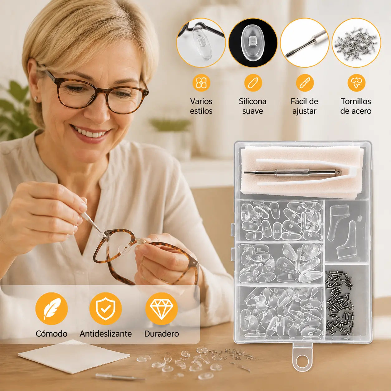 🔧Kit de reparación de almohadillas nasales para gafas