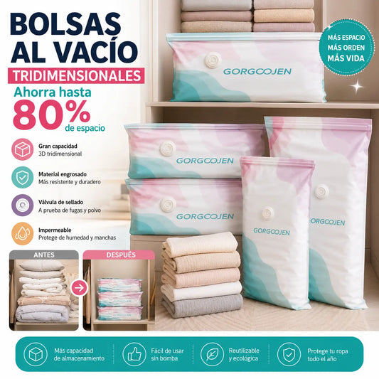🧳 5 artículos por 28 euros 💨 Bolsa de almacenamiento al vacío grande y compresible: no requiere bomba, es a prueba de fugas e ideal para ahorrar espacio en maletas y en casa ✈️
