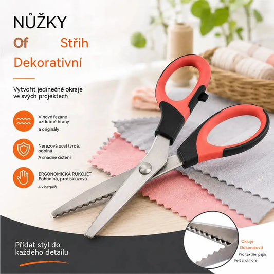 ✨2 kus za 23 eur✂️ Víceúčelové nůžky na stříhání s klikatým ostřím – na látky, papír a řemesla 🧵