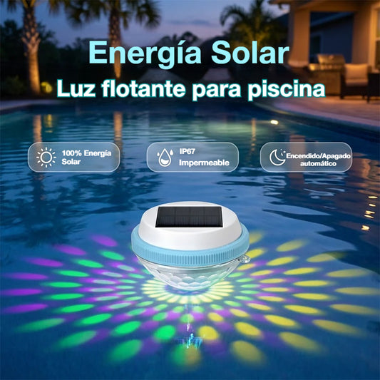 Luz flotante LED solar para piscinas