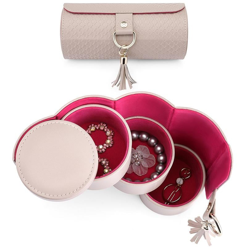 💎 Estuche de viaje para joyas con compartimentos: almacenamiento elegante, siempre listo para brillar✈️