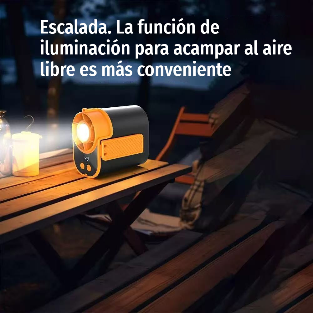 🌀 Ventilador manos libres con pantalla LED, clip integrado y 199 niveles de ajuste