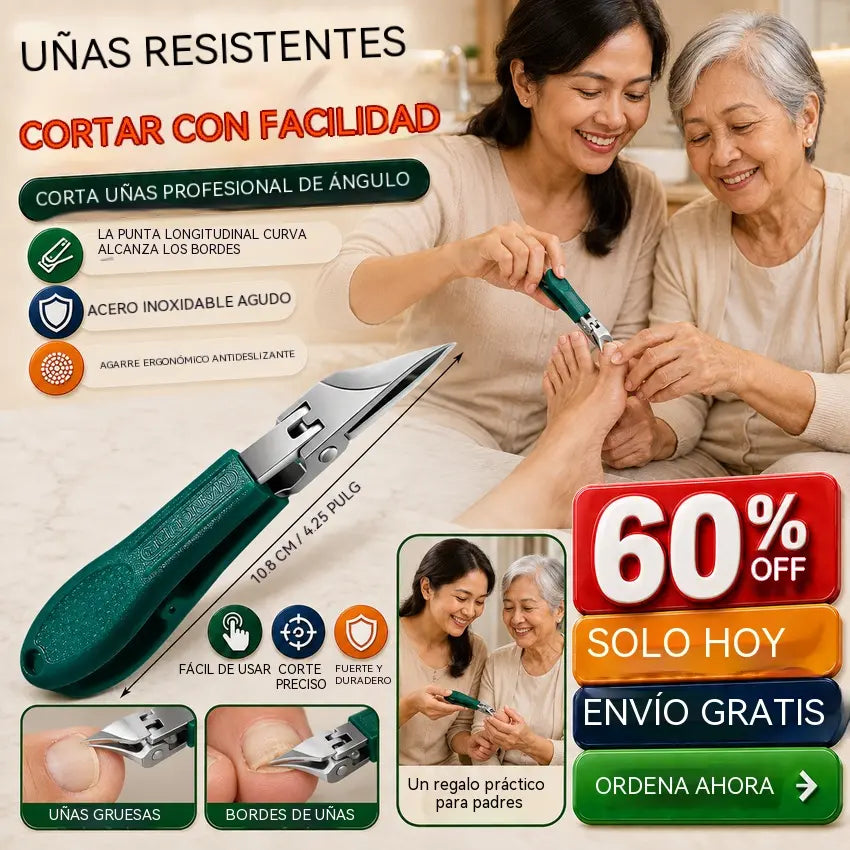 🔥【50%OFF】🔥 Cortaúñas antisalpicaduras con borde inclinado de 25° (juego de 3 piezas)