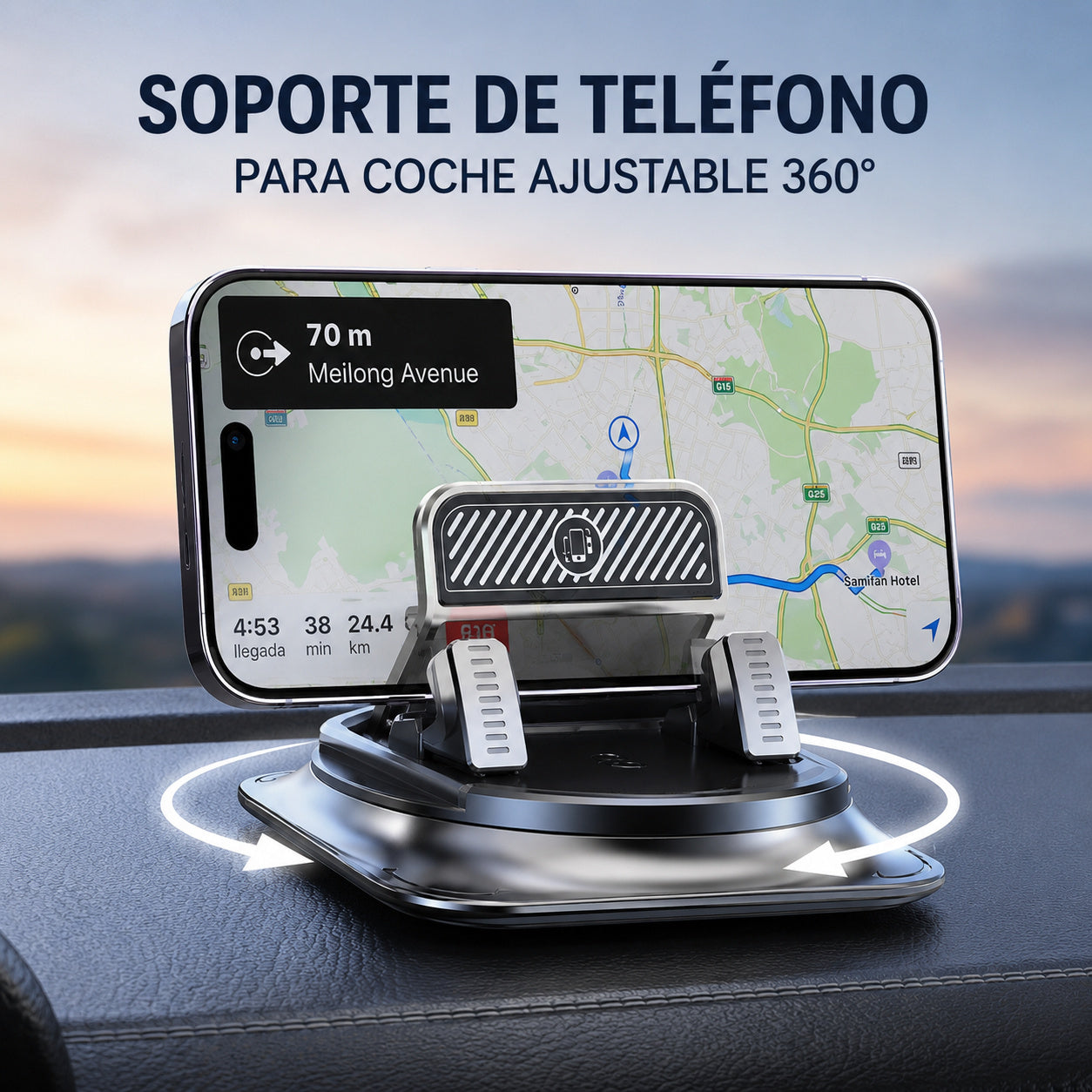 🔥【Oferta especial】🚗 Seguro e inteligente: ¡El soporte de teléfono para coche 2 en 1 definitivo! 🚗