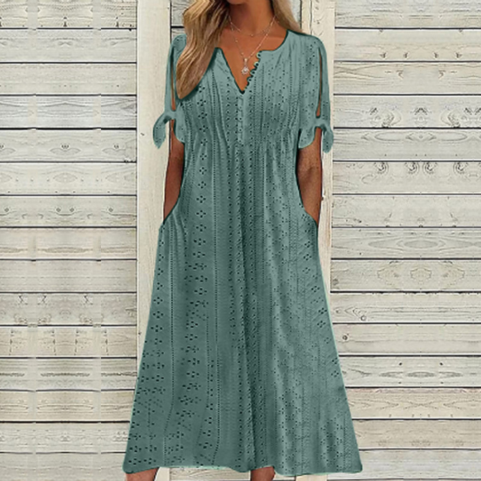 🏆【Najprodavaniji】[S-5XL]👗Jednostavna i prekrasna jednobojna haljina