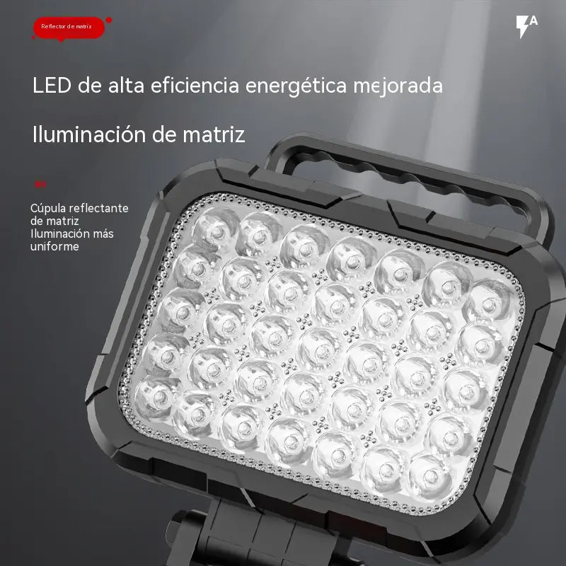 🔥💡Una linterna alimentada por batería de litio con interfaz USB, adecuada para la reparación de automóviles, etc.