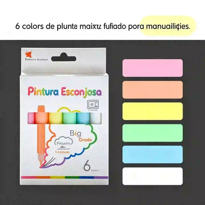3 cajas por 29 euros [18 botellas en total] 🎨✨ Pintura en gel para palomitas de maíz DIY: bolígrafo expansible 3D - Seguro, ecológico y no tóxico