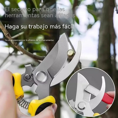 Afilador de cuchillos portátil y rápido para tijeras de jardín, cuchillos de cocina y raspadores.