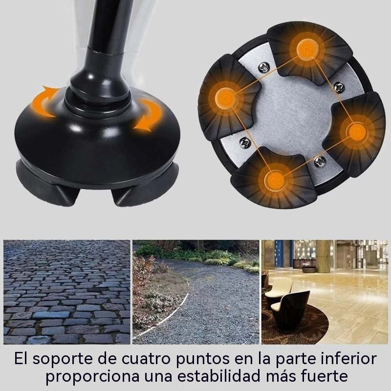 🧓👍Bastón telescópico plegable para exteriores, diseñado para personas mayores, con función de iluminación y alarma.