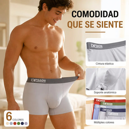 【6 piezas】【40-95 kg】 Calzoncillos bóxer nuevos de algodón puro para hombre, tallas grandes