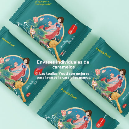 【🔥30 piezas】Toallas portátiles desechables comprimidas, agrandadas, engrosadas y reutilizables