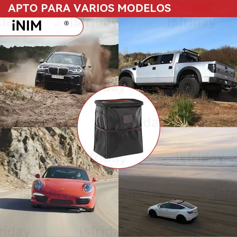 Cubo de basura organizador multiusos para coche INIM®