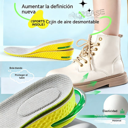💥【Compra uno y llévate otro gratis】2 pares 👟Plantillas cómodas con cojín de aire y efecto de aumento de estatura 📈