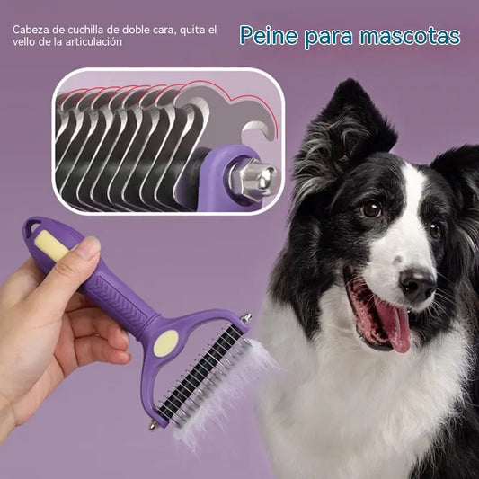 🔥🐕🐱【Compra 1, llévate 1 gratis】Peine multifuncional 3 en 1 para desenredar el pelo de mascotas, peine para eliminar el pelo de perros y gatos