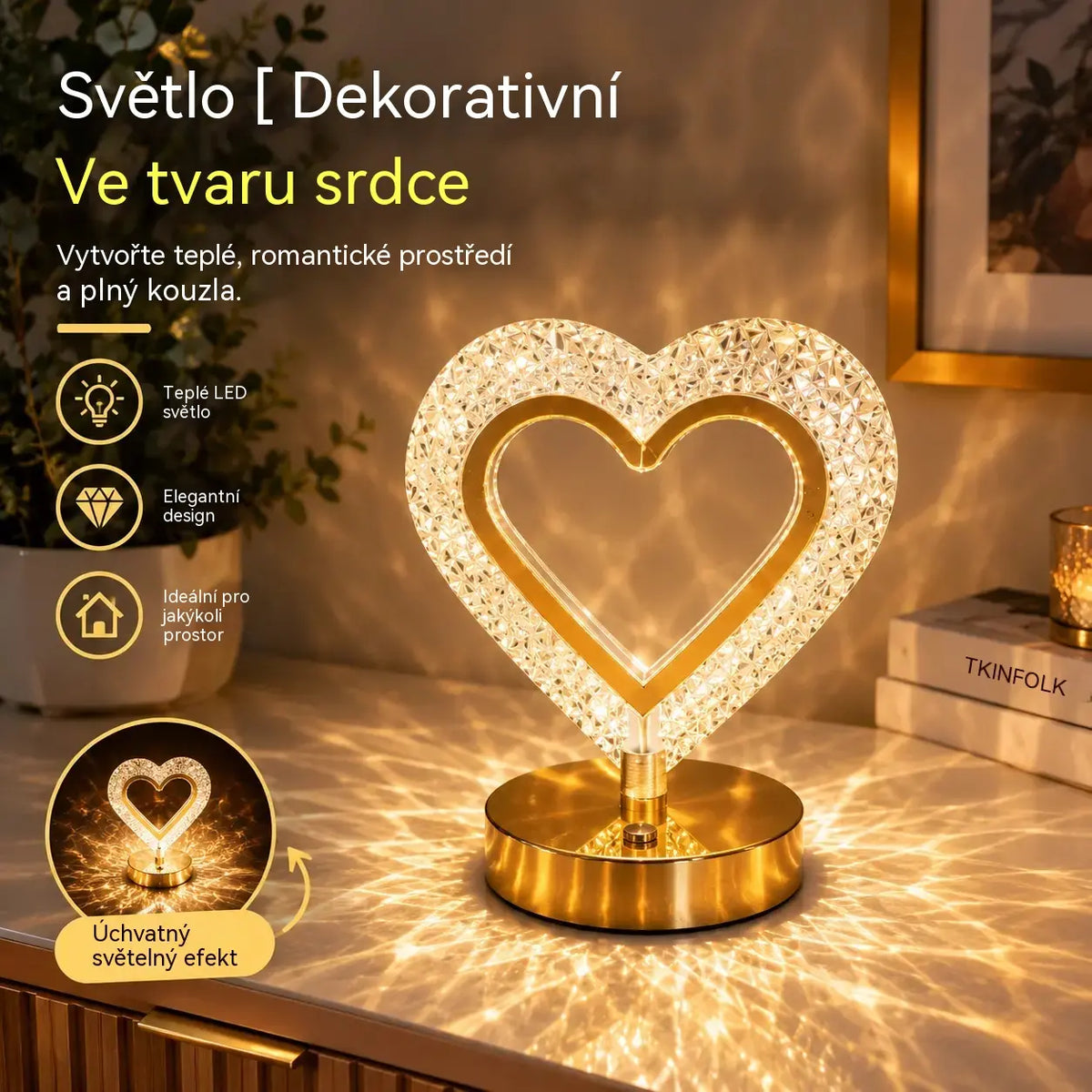 📢📢 Sleva 50 %! ✨ Skleněné noční světlo s geometrickým designem: dotykové ovládání, 3 barvy, nabíjení přes USB, 🏠 útulné osvětlení do ložnice.