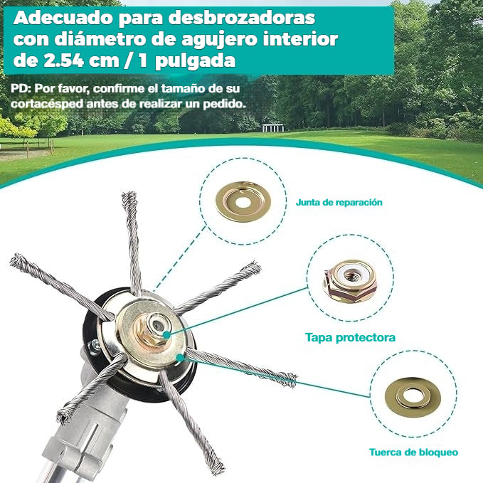 💯【50%OFF】Disco de corte para cortacésped de alambre de acero de 6 pulgadas