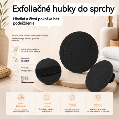 4 kusy 20€🚿 Exfoliačné hubky do sprchy 🧖‍♀️✨ Hladká a čistá pokožka bez podráždenia