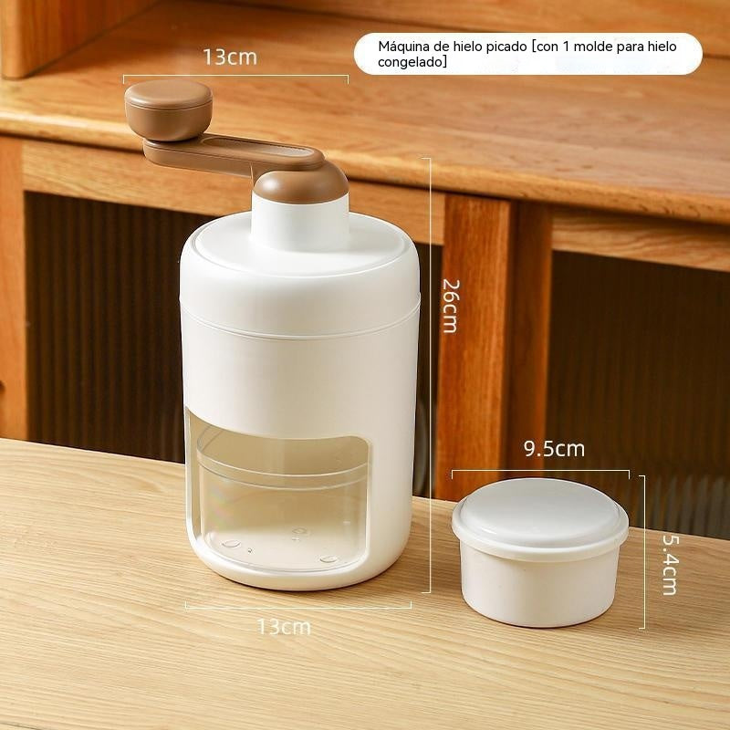 [Oferta especial de verano] Nueva mini máquina manual para hacer hielo en casa, trituradora de hielo con manivela