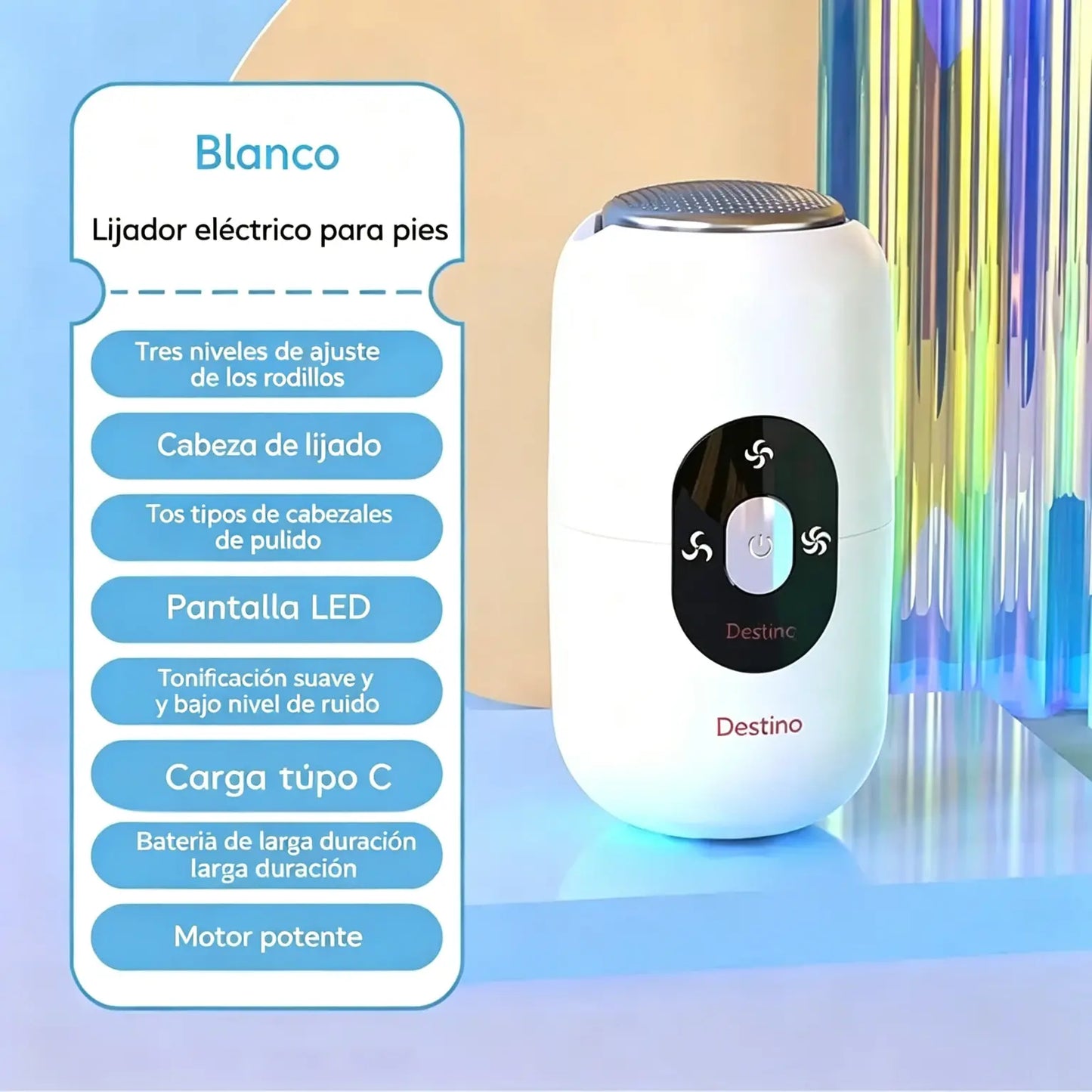 Nueva rueda eléctrica compacta 5 en 1 para pedicura automática.