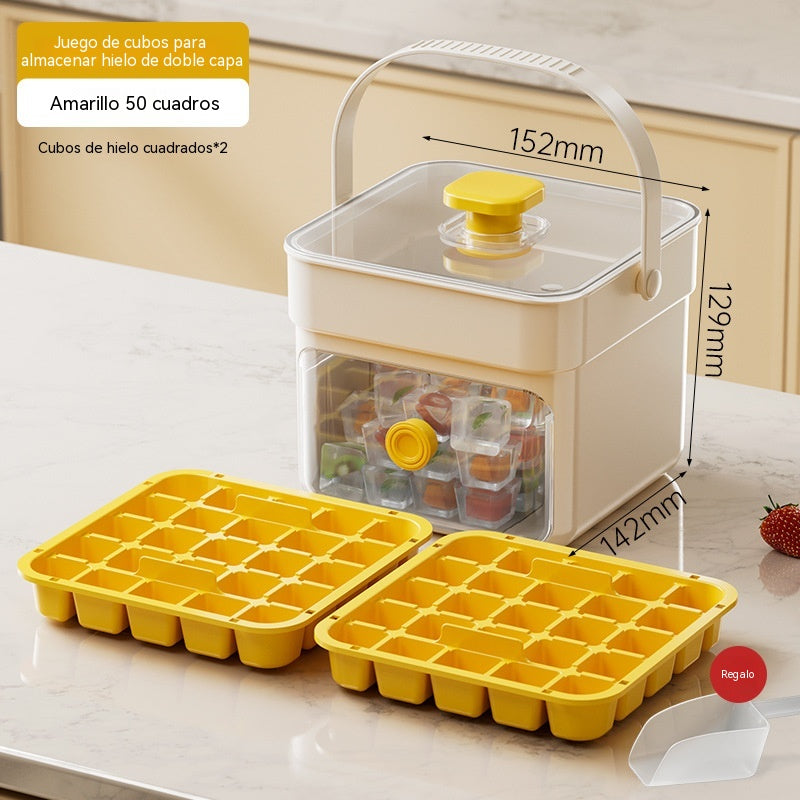 ❄️【50% de descuento】Máquina de hielo portátil | Incluye pala para hielo – Hace hielo en segundos(Prepara 50 cubitos de hielo a la vez)