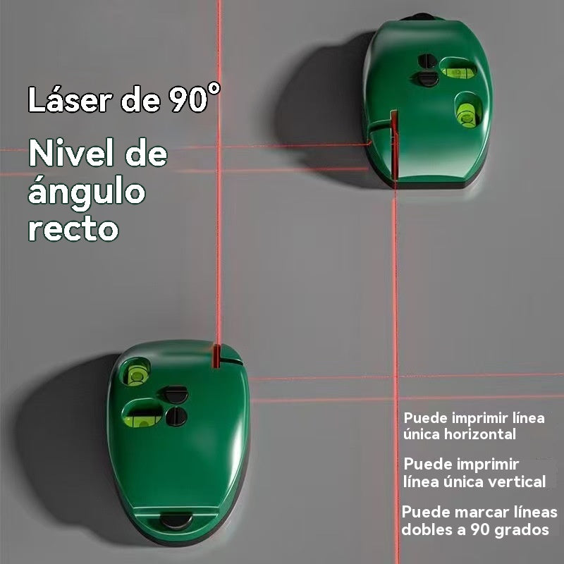🔴 Nivel Láser de Ángulo Recto 2 en 1 – Precisión rápida sin tiralíneas