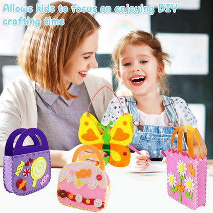【8 piezas】Bolsos infantiles hechos a mano no tejidos DIY, el mejor regalo para los niños