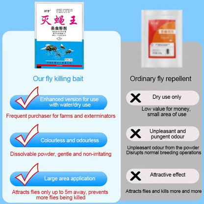 🦟Diseñado específicamente para matar mosquitos y moscas en granjas, ¡un solo paquete mata pulgas, saltamontes, cucarachas, moscas y mosquitos!