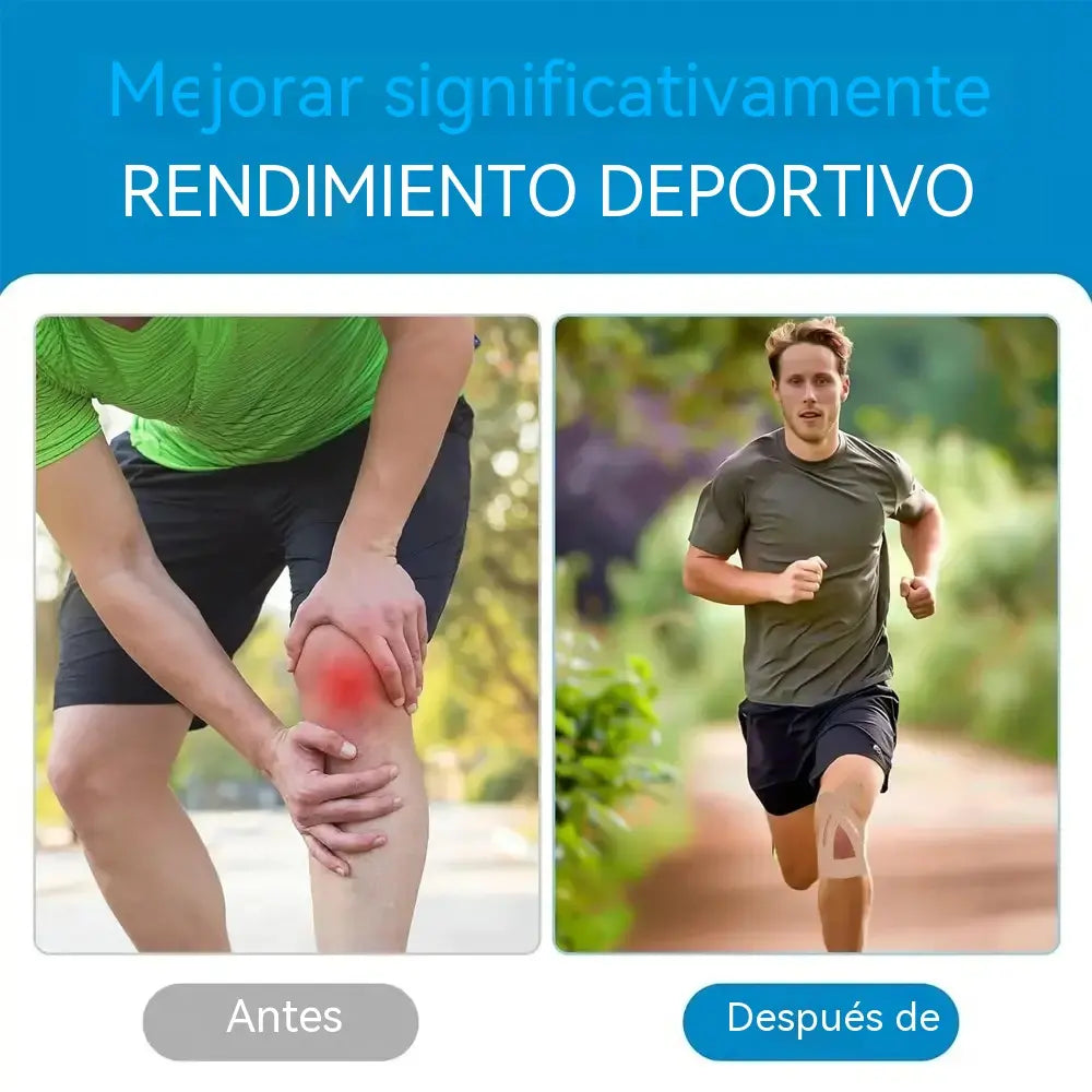 Cinta kinesiológica precortada para rodillas (10 unidades)