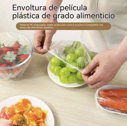 ⏳50% de descuento【2 bolsas [1200 piezas en total] 30 euros】🔥Cuanto más compres, más ahorrarás🎁Tapas elásticas desechables para alimentos, aptas para cuencos y platos