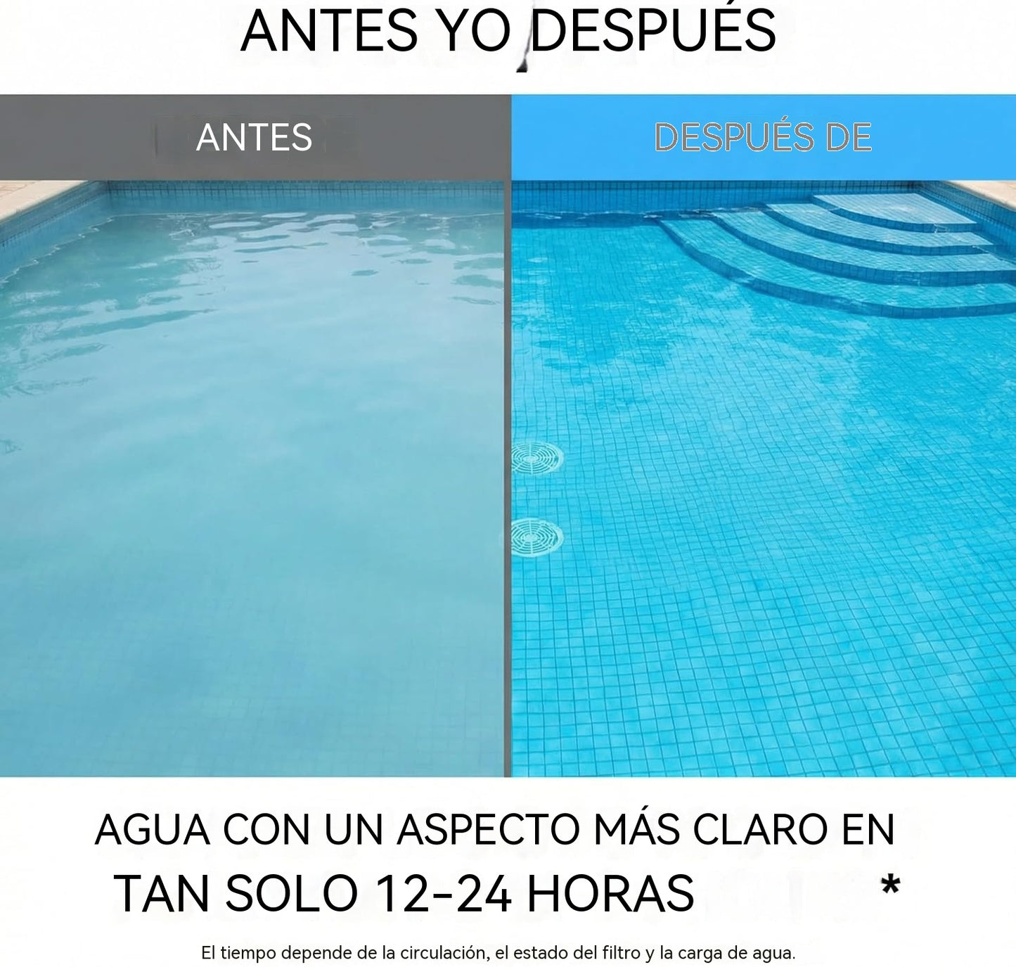 💧【Compra 1 y llévate 1 gratis】 Solución purificadora para piscinas: ¡Agua clara y brillante para nadar sin preocupaciones! ✨🏊‍♂️💙
