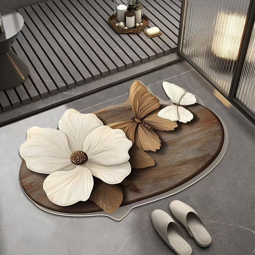 🔥OFERTA PROFUNDA💕【30*40cm+ 40*60cm】Alfombrilla absorbente y antideslizante con patrón 3D realista
