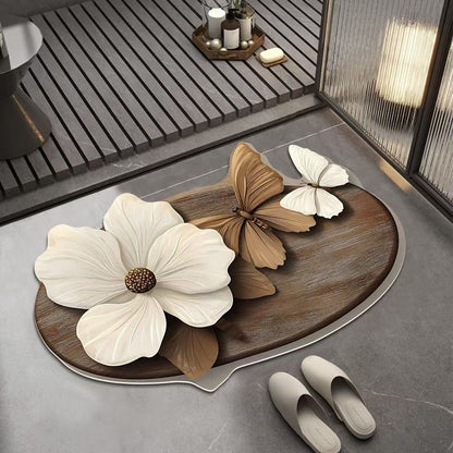 🔥OFERTA PROFUNDA💕【30*40cm+ 40*60cm】Alfombrilla absorbente y antideslizante con patrón 3D realista