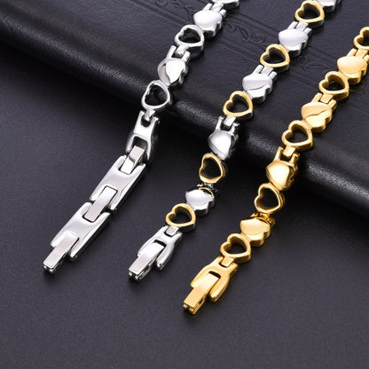❤️✨Esta elegante pulsera de oro de 18 quilates con forma de corazón tiene energía magnética, promueve la circulación sanguínea y es cómoda de llevar.✅